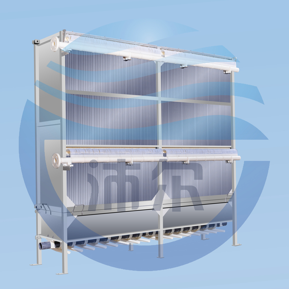 双出水口平板膜组件